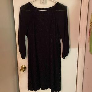 Adrianna Papell Black Lace Dress